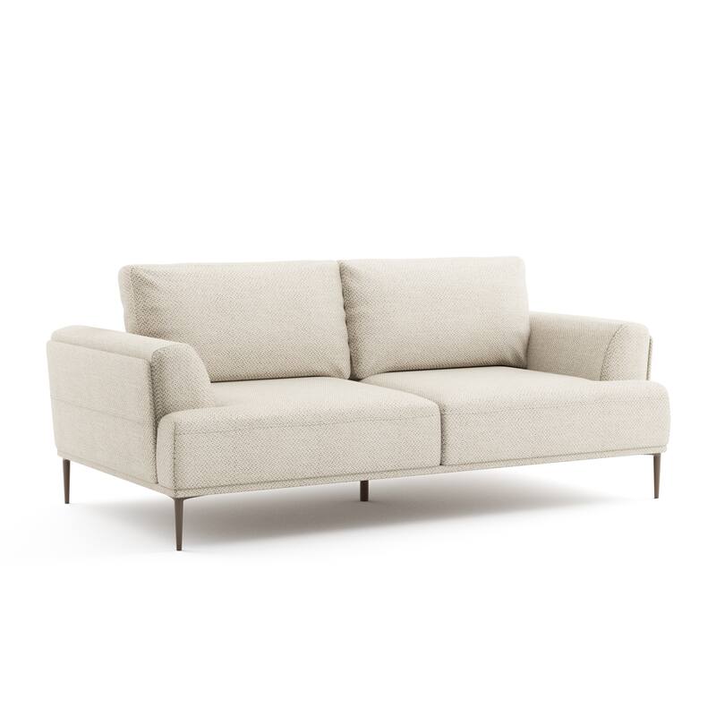 Furniture of America Paola Mid-Century Modern 3-Piece Beige Chenille Adjustable Sofa Setwith Extendable Back