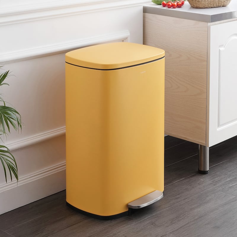 happimess 13-Gallon Trash Can with Soft-Close Lid and FREE Mini Trash Can