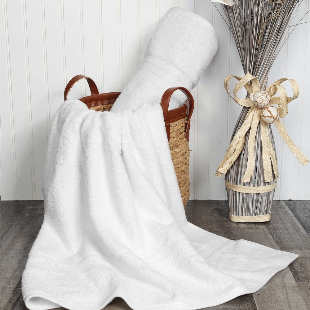 Superior Long Staple Combed Cotton Solid Bath Sheet - (Set of 2)