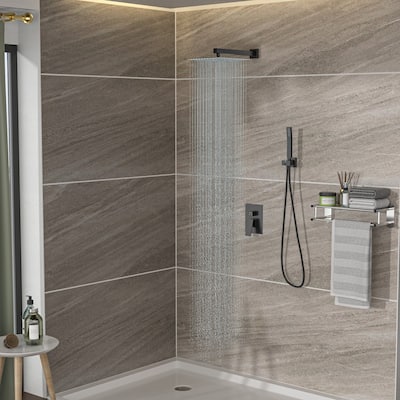 10 Inch Wall Mounted Square Shower System with Rough-in Valve