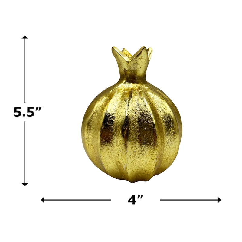 6 Inch Tall Decorative Handmade Aluminum Pomegranate Flower Vase