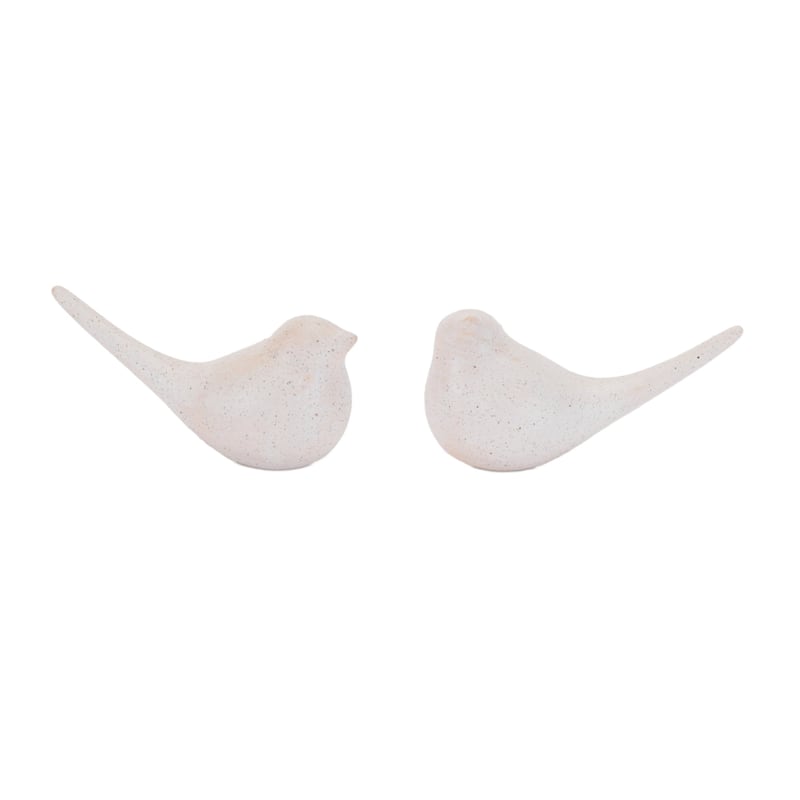Speckled Sitting Birds Figurine - 6.25" - Set of 4