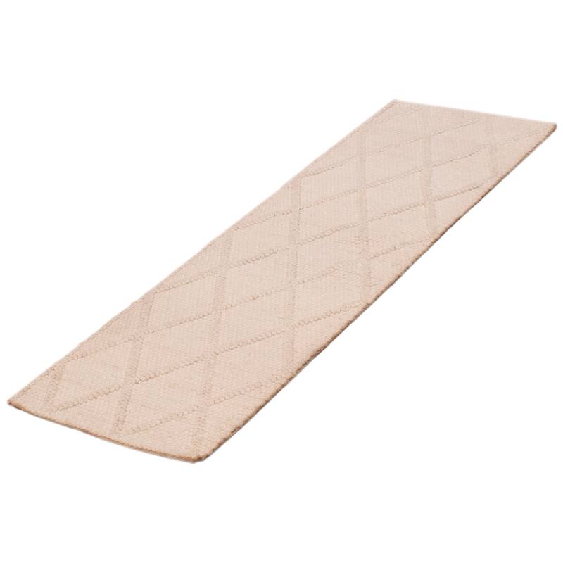 ECARPETGALLERY Braid weave Sienna Cream Wool Rug - 2'4 x 6'9