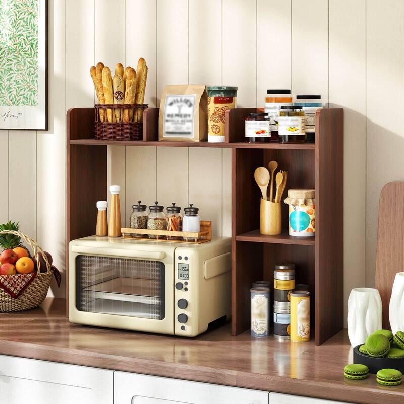 Costway Desk Bookshelf Desktop Storage Organizer Display Shelf Rack