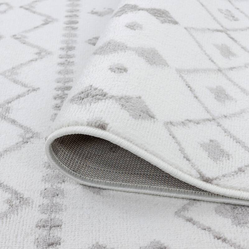 Linx Farmhouse Geometric Indoor Area Rug