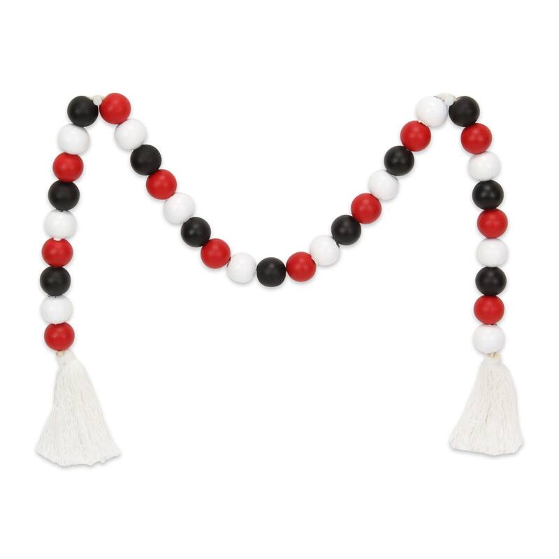 Kira Red White and Black Beaded Garland