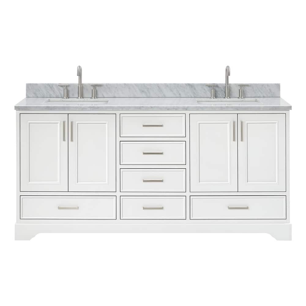 Ariel M073DCW2RVO Stafford 72" Free Standing Double Basin Vanity Set