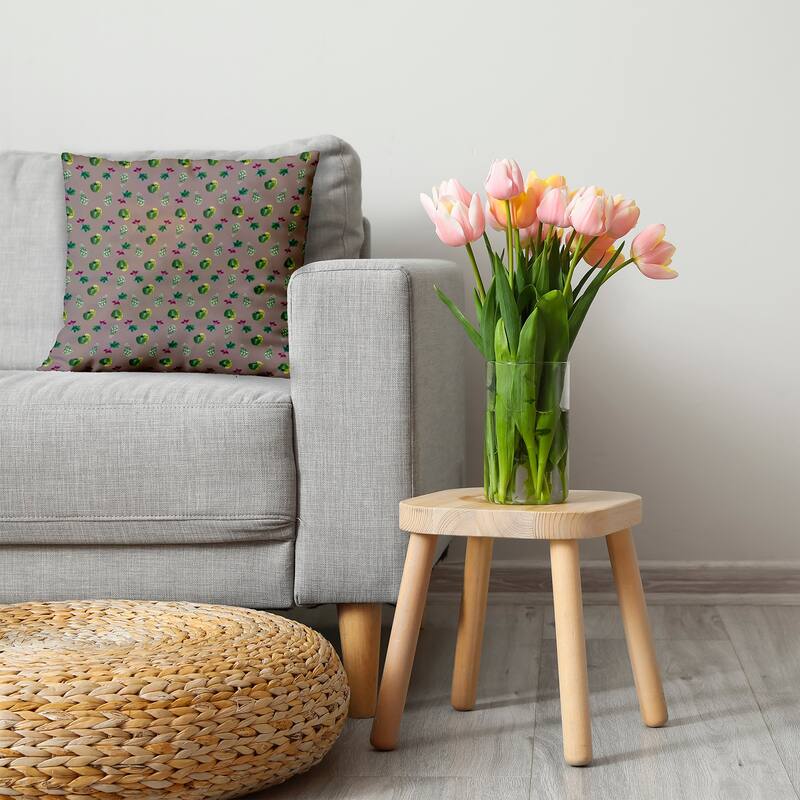Three Veggies Pattern Decorative Throw Pillow