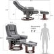 preview thumbnail 17 of 50, MCombo Set of 2 Swivel Recliner with Ottoman, Vibration Massage Lumbar Pillow