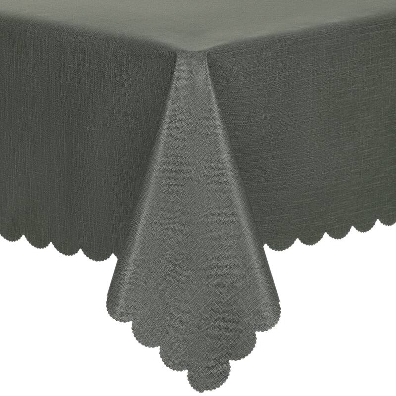 1 Pack Rectangle Tablecloth, Oil-Proof, Spill-Proof, and Water Resistance PVC Table Cover for Party Kitchen Dining Room - Green - 55x71inch