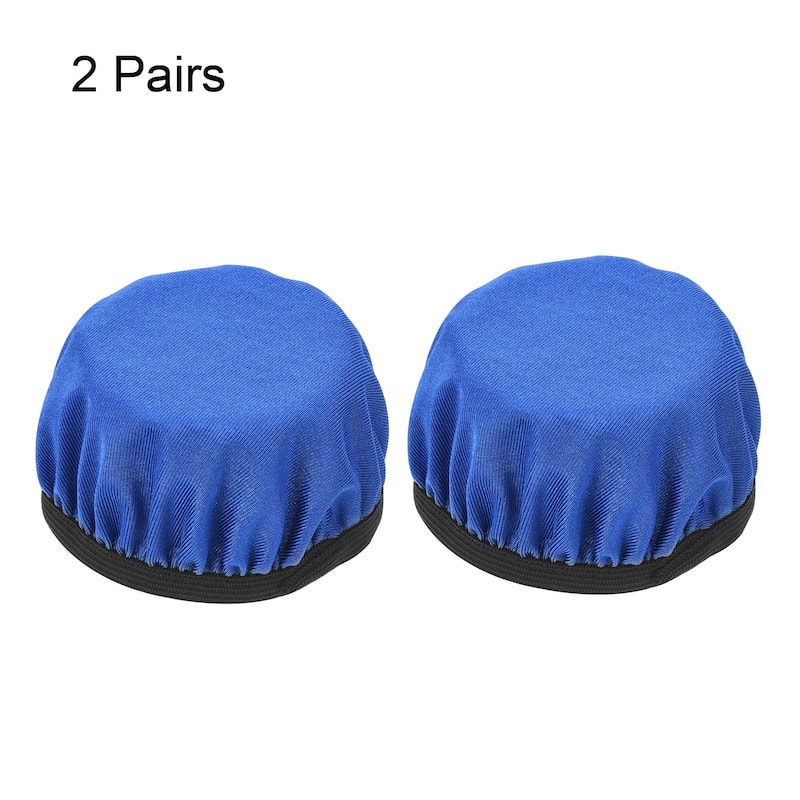 2 Pairs Blue Fabric Headphone Covers, Fits 3.54"-4.33" Earphones