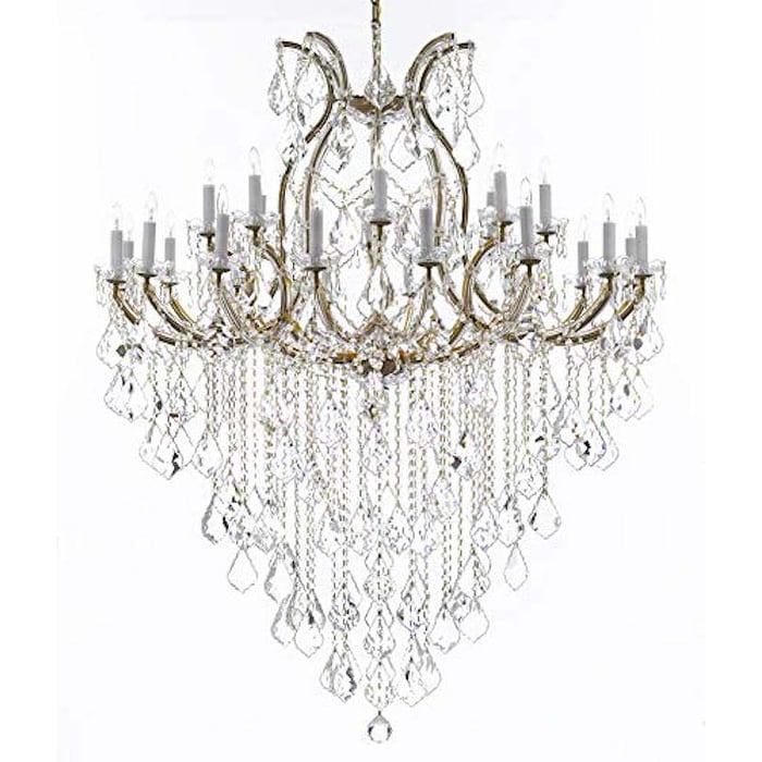 Swarovski Crystal Trimmed Chandelier Lighting Great for The Foyer, Entry Way, Living Room, Family Room and More! - Chandeliers For Bedrooms by Overstock.com