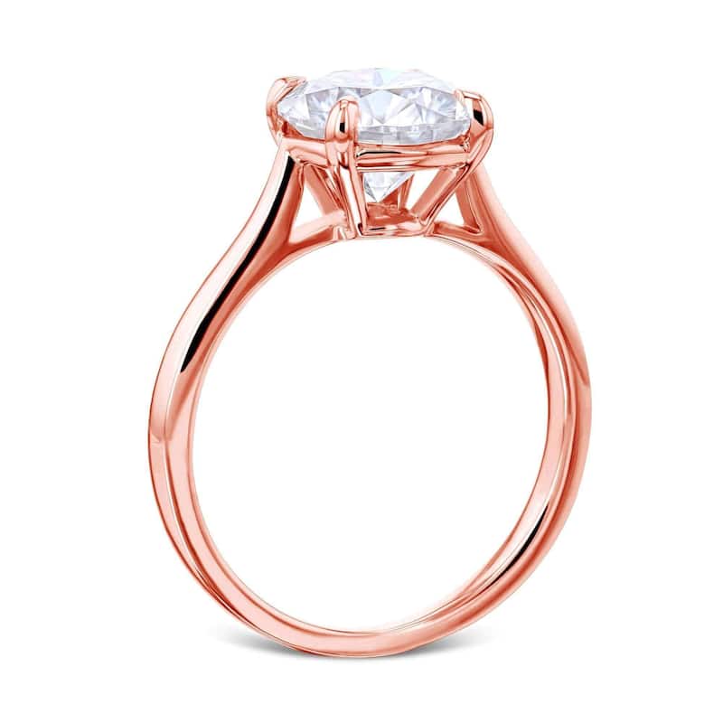 Kobelli 2 Carat Lab Grown Diamond Certified 14k Solid Gold Solitaire Taper Basket Melinda Engagement Ring (EF/VS)