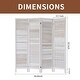preview thumbnail 11 of 31, 5.6 Ft Tall 4/6/8 Panel Wood Room Divider Folding Privacy Screen