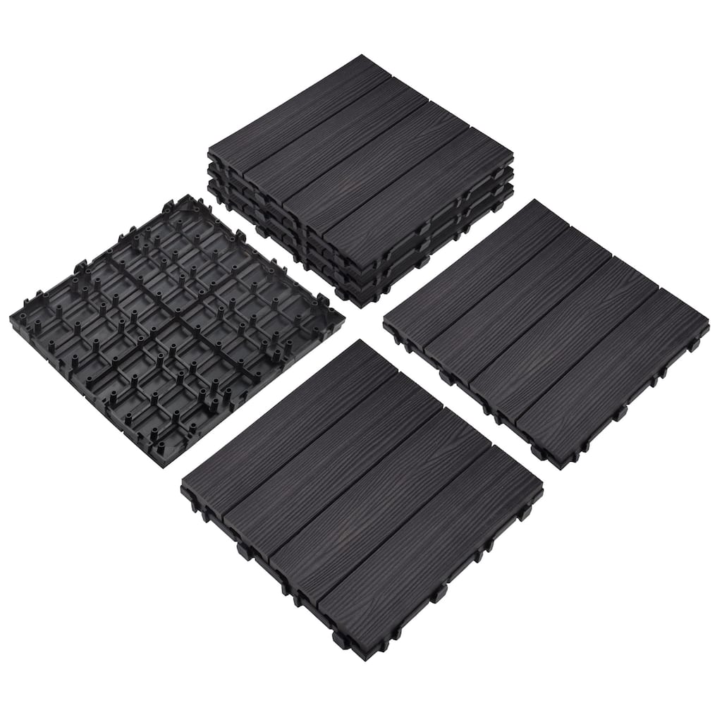 Design House 844530 12" x 12" Square Textured Polymer Interlocking