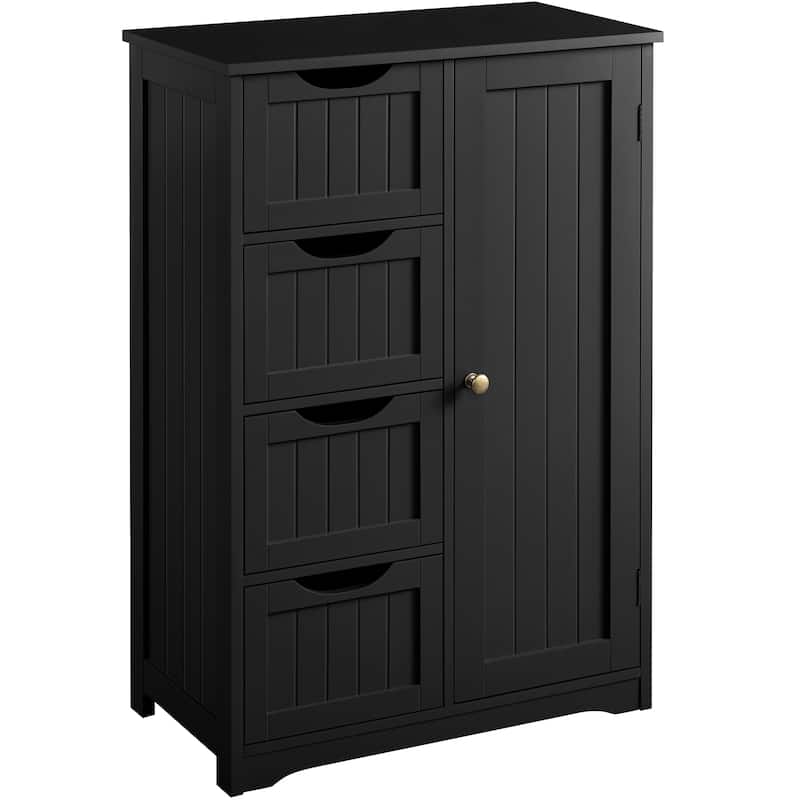 Yaheetech 4-Tier Wooden Bathroom Floor Cabinet for Bathroom Kitchen Bathroom, Livingroom