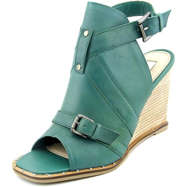 Two Lips Dahl Women Open Toe Leather Wedge Sandal