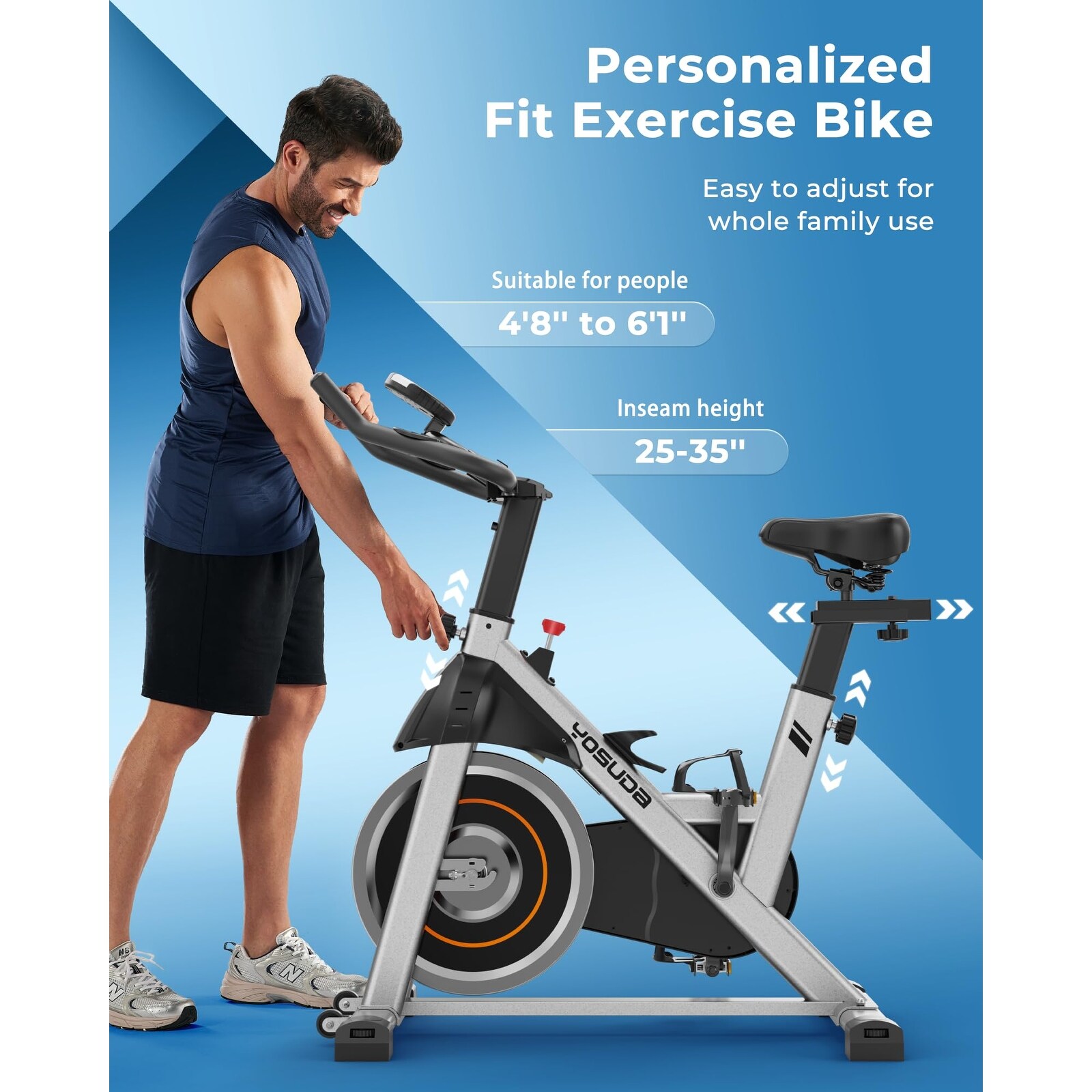 Indoor Cycling Bike Brake Pad Magnetic Stationary Bike Cycle Bike with Ipad Mount Comfortable Seat Cushion Bed Bath Beyond 40334425