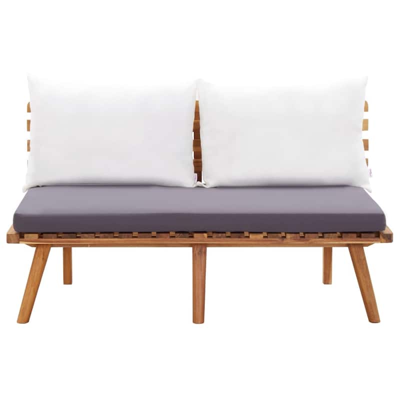 vidaXL Patio Lounge Set Outdoor Sectional Sofa Set Table Solid Wood Acacia - 23.6" x 25.6" x 25.6"