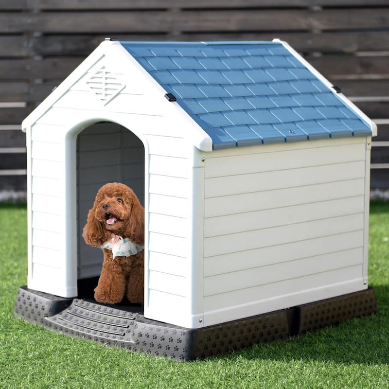 Durable Plastic Dog House with Effective Ventilation System and Secure Fastening Mechanism"- Medium