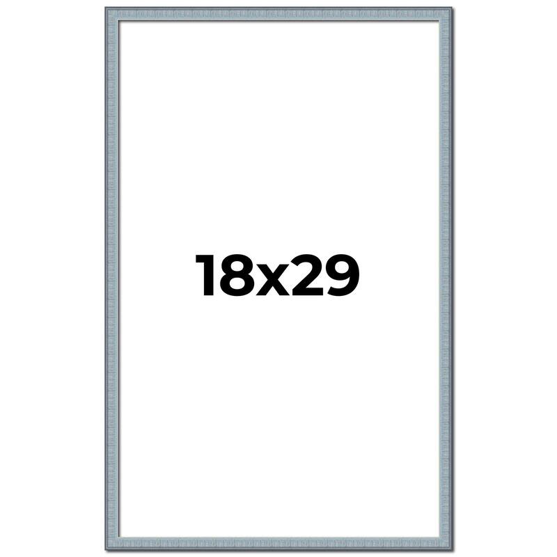 18x29 Frame Rustic Sky Blue Solid Wood Picture Frame | 0.75 Inch