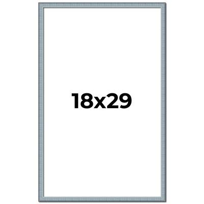 18x29 Frame Rustic Sky Blue Solid Wood Picture Frame | 0.75 Inch
