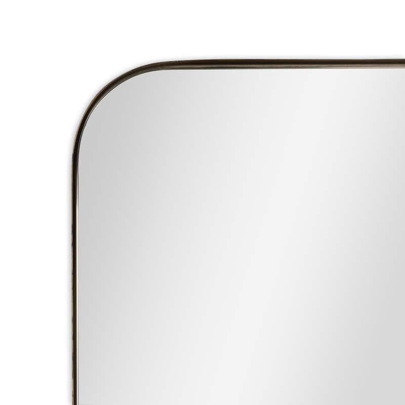 Rastus 28" x 14" Bronze Metal Wall Mirror - 28 x 14