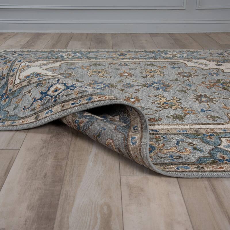 Alora Decor Greek Transitional Medallion Wool Area Rug