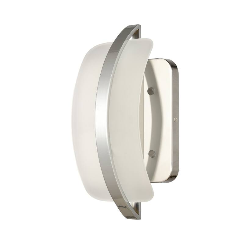 Curvato 16-inch Wide LED Vanity Light in Polished Chrome