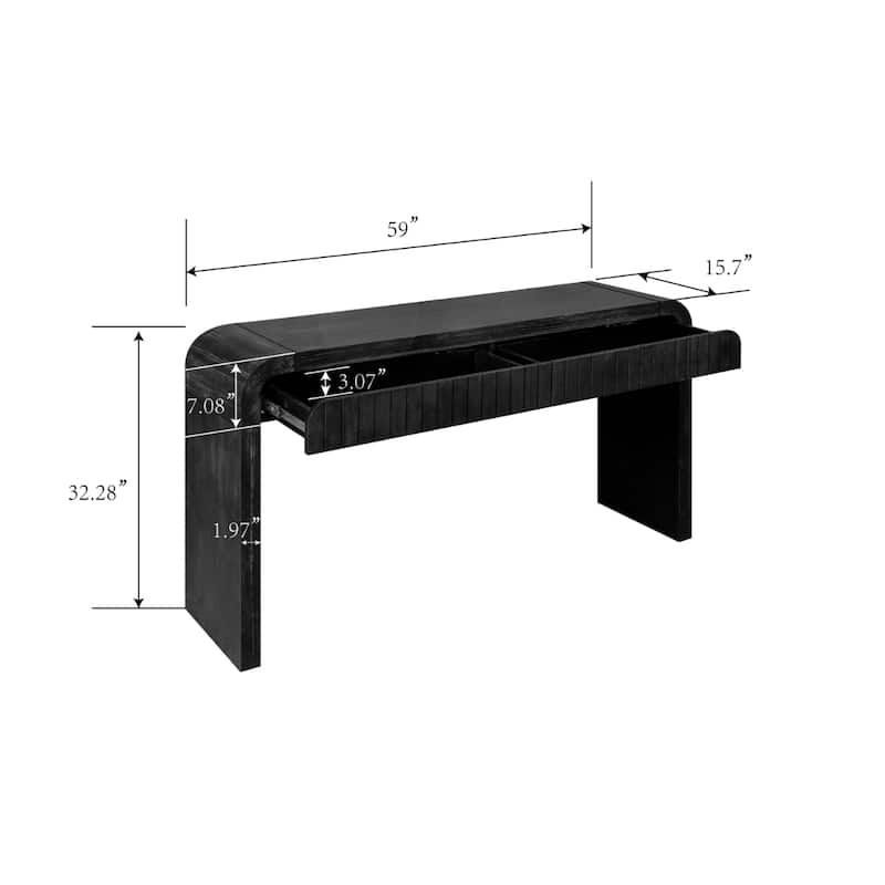 Crafted Entryway Table Console Table With Two Drawers