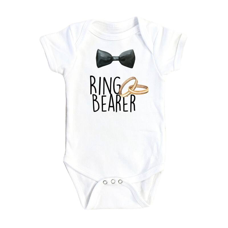 Ring Bearer - Baby Boy Girl Clothes Infant Bodysuit Funny Cute Newborn 1B - Pink - 0-3M