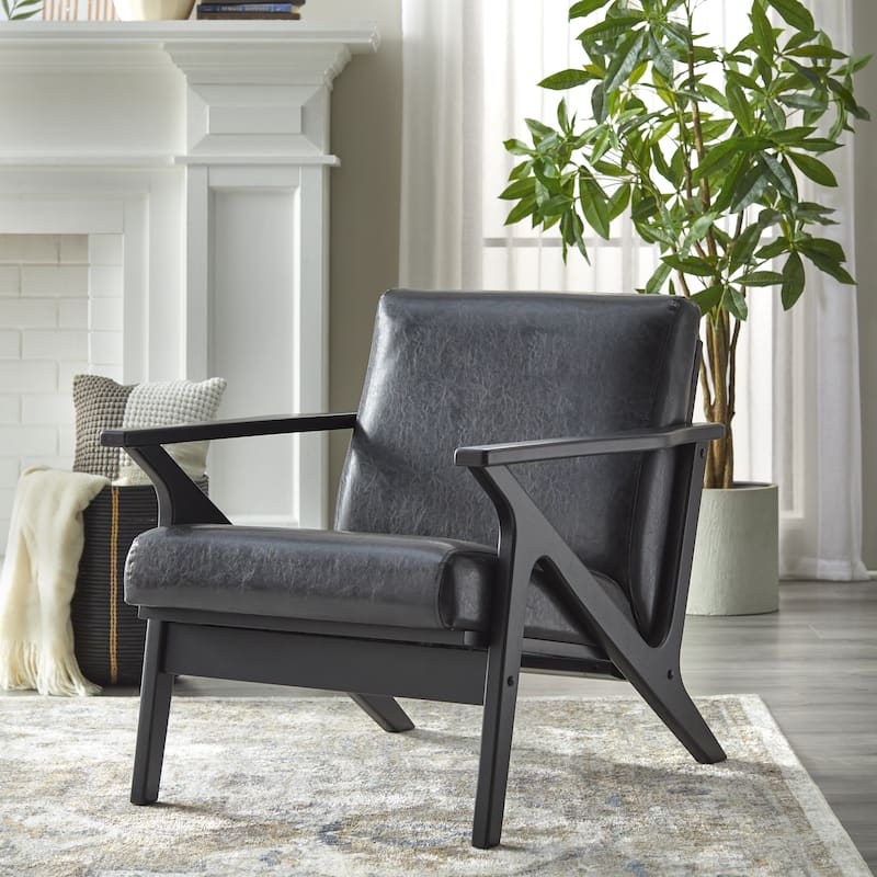 Simple Living Bianca Mid-century Modern Wood Chair - All Black