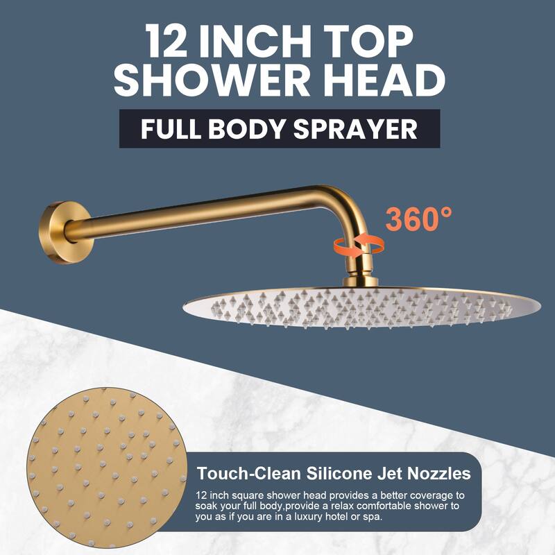WOWOW Wall Mount 9-Spray Shower Faucet with Handshower
