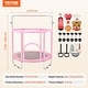 preview thumbnail 18 of 19, 55" Kids Trampoline with Safety Net and 3 Adjustable Heights Ideal for Indoors or Outdoors