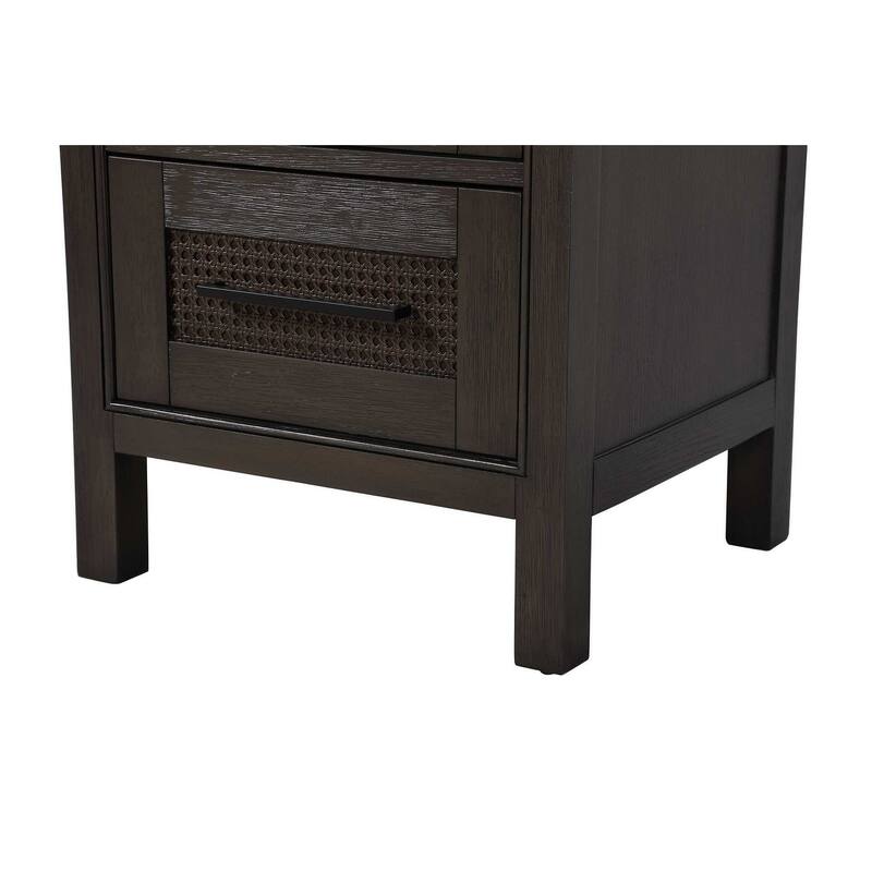 Winslow 16-28 Inch Bath Storage Glass Cabinet