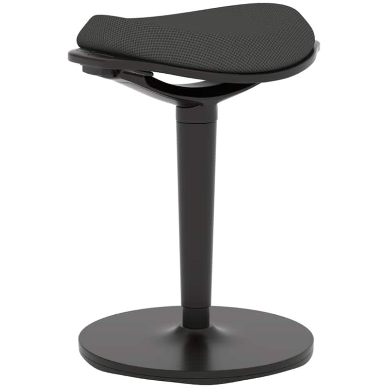 Adjustable Ergonomic Wobble Chair with 360 Swivel and Height Adjustment for Active Sitting and Standing Desk - Black