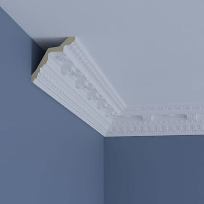 3 3/8"H x 3 3/8"P x 4 1/2"F x 96"L Elijah Crown Moulding - 1-Pack