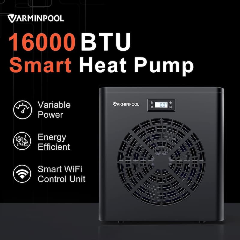 16000 BTU Heat Pump for Above Ground Pool up to 5400 Gallons - 16000 BTU