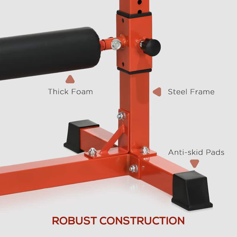 Home Sissy Squat Machine 12-Level Adjustable Leg Exercise - 23.5" L x 22.75" W x 26.75" H