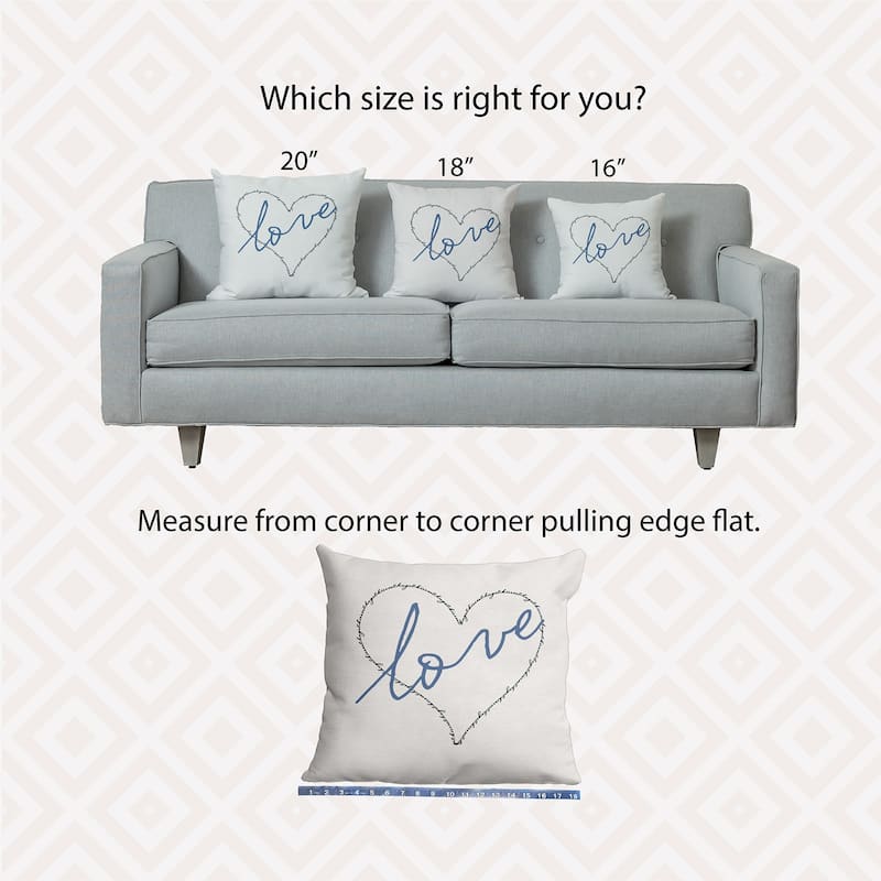 Love with Hugs and Kisses Valentine's Day Decorative Indoor Pillow