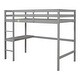 preview thumbnail 3 of 12, Twin Loft Pine Wood Bed With Built-In Desk, Safety Guardrails, Ladder