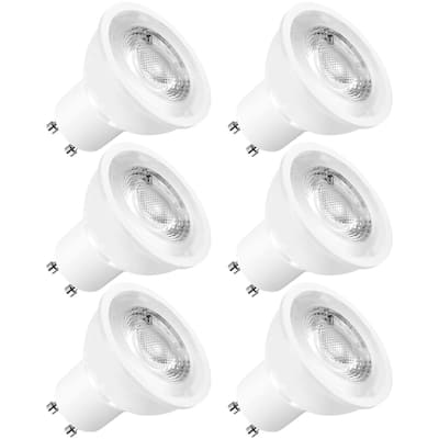 Luxrite MR16 GU10 LED Bulbs Dimmable, 50W Halogen Equivalent, 500 Lumens, 120V, Enclosed Fixture Rated (6 Pack)