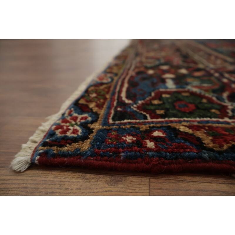 Hand Knotted Oriental 100% Wool Carpet Traditional Medallion Red Heriz (serapi) Area Rug - 11' 8'' X 9' 0''