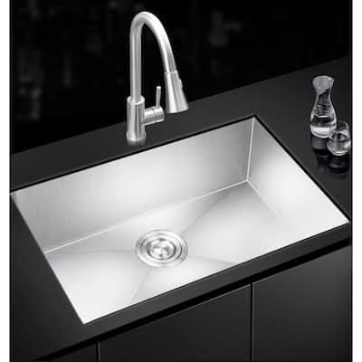 Topcraft Undermount Stainless Steel Single Bowl Kitchen Sink - 32*19