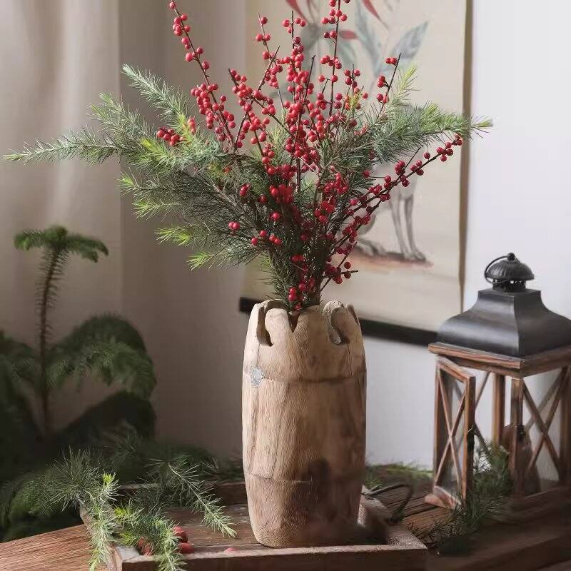 RusticReach Faux Red Winterberry Stem