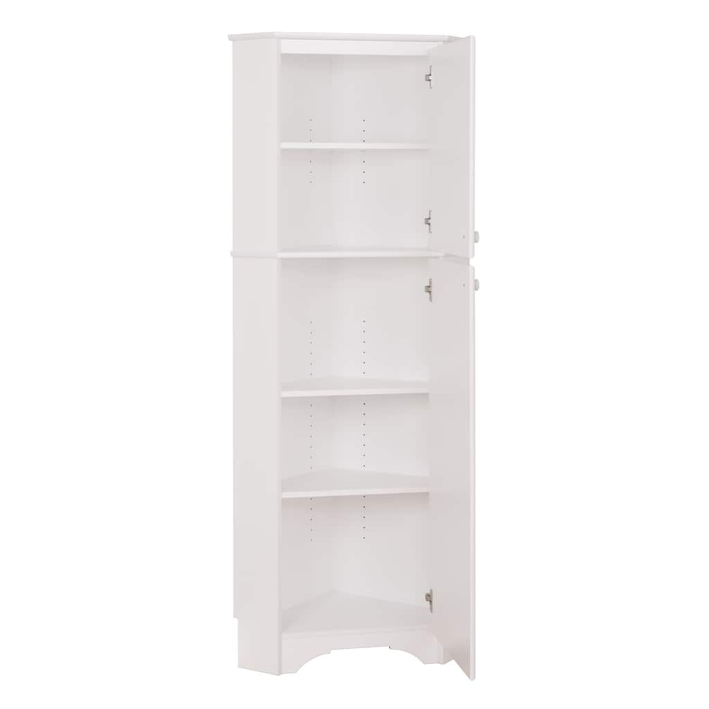 Prepac Elite Winslow Tall 2-Door Corner Storage Cabinet - 29.25"w x 72"h x 18.75"d