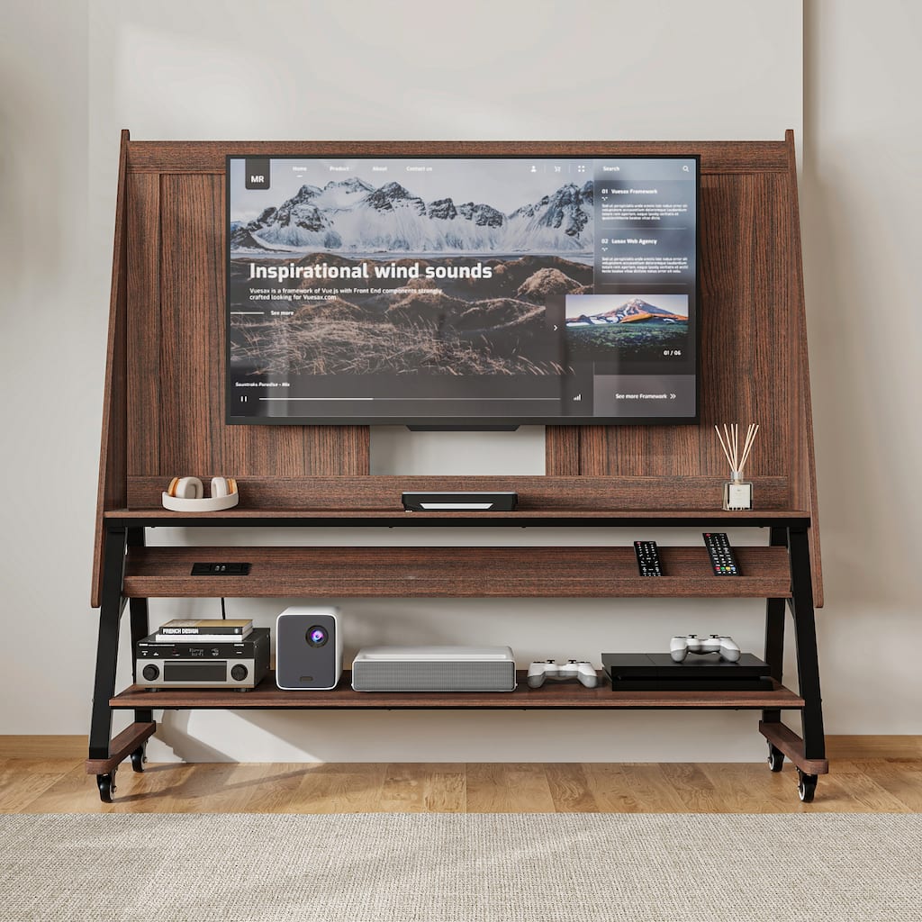 Convenient Mobile TV Stand: Easy - moving Design for Flexible Home Entertainment