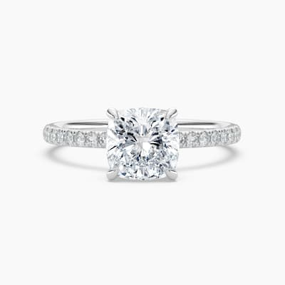 Auriya 14k Gold Lab Grown Cushion Diamond Luxe Hidden Halo Engagement Ring 1.00 to 5.00 ct. tw. (F-G, VS)