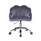 preview thumbnail 2 of 3, Swivel Office Chair with Shell Design Backrest, Gray and Chrome
