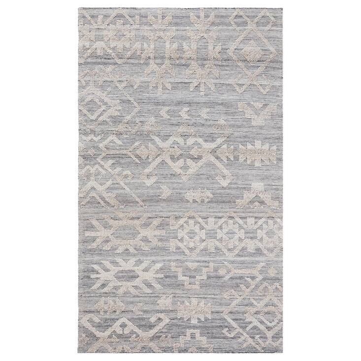 Hoeft Indoor Outdoor Handwoven Gray Multi Area Rug by Kosas Home - 9' X 12'